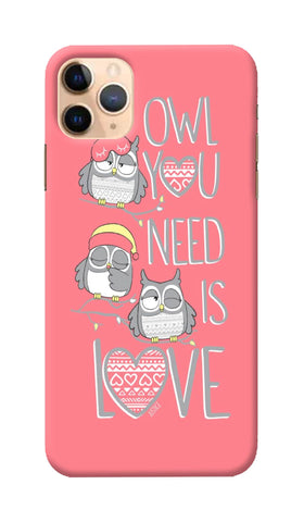 3D Apple iPhone 11 Pro Owl You need is Love