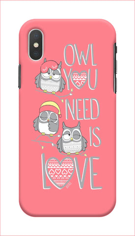 3D IPHONE XS MAX Owl you need Is Love